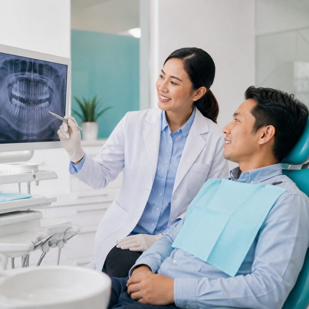 Dokter gigi Syaify Dental menjelaskan pentingnya scaling gigi dan transparansi harga scaling gigi jogja kepada pasien