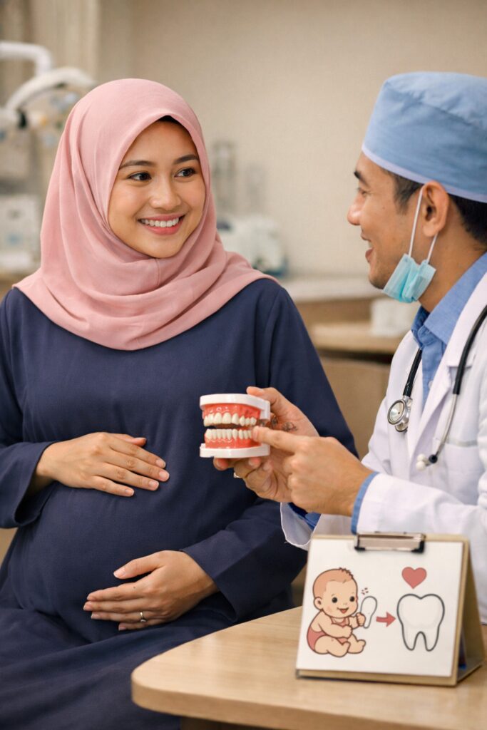 Ibu hamil periksa gigi ke dokter gigi jogja