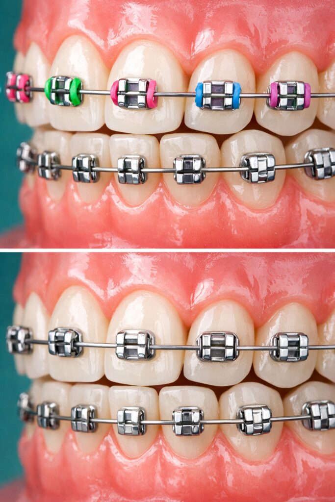 Perbandingan jenis behel metal konvensional dan behel self-ligating damon