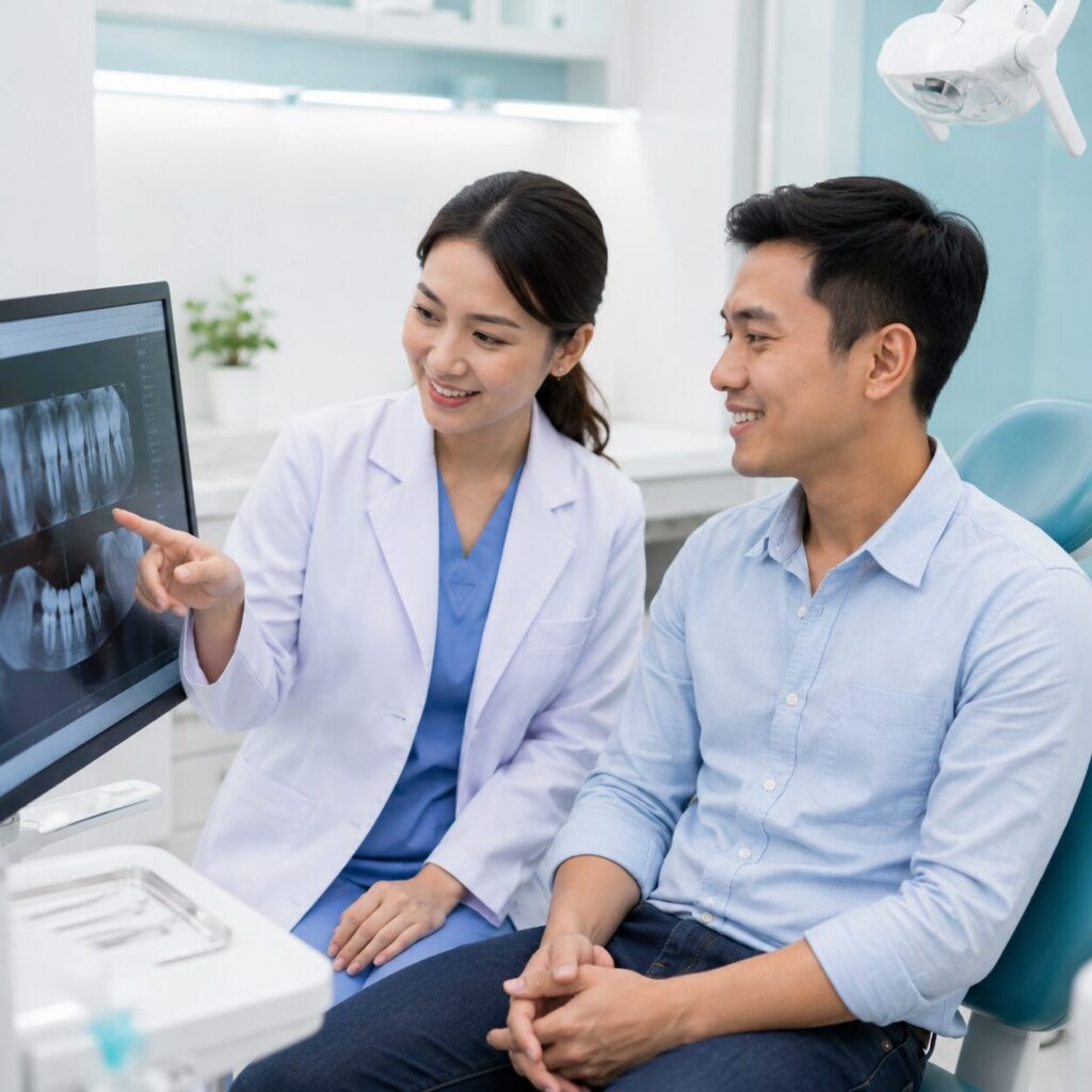 Dokter gigi Syaify Dental Yogyakarta memberikan edukasi medis mengenai kondisi gigi geraham yang harus dicabut