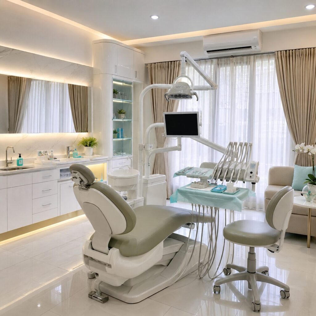 Ruang perawatan Syaify Dental yang higienis dan siap siaga untuk menangani pasien darurat gigi di Jogja