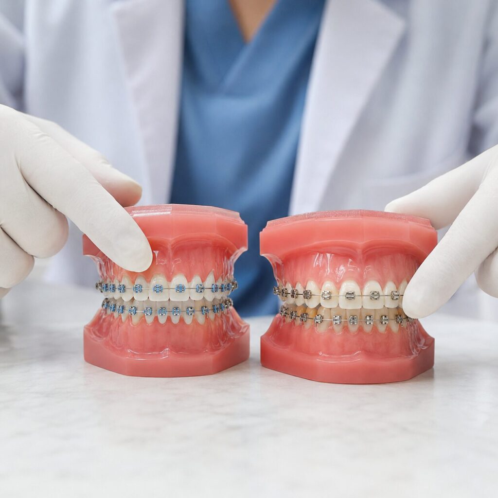 Perbandingan behel metal konvensional dan behel self-ligating